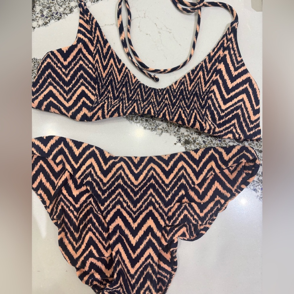 Tori Praver Chevron Pattern Bikini set